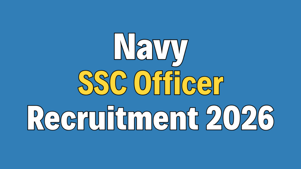 Navy SSC Officer Online Form 2026
