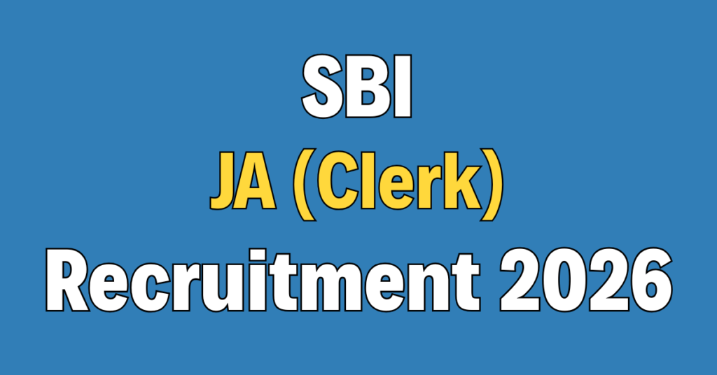 SBI Junior Associates (Clerk) Recruitment 2026