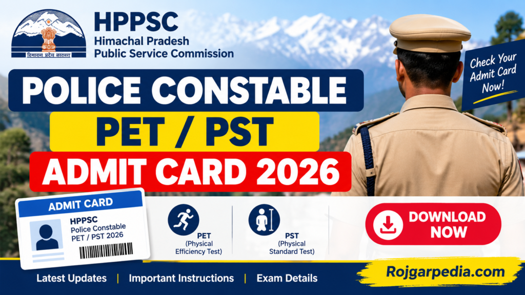 HPPSC Police Constable PET / PST Admit Card 2026