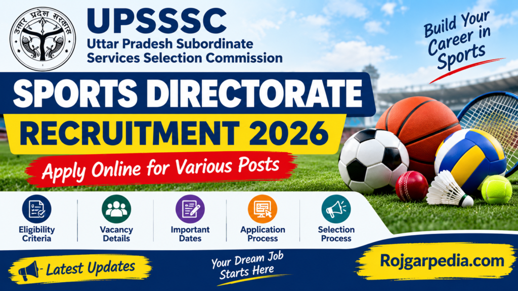UPSSSC Sports Directorate Recruitment 2026